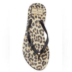 NWT Kate Spade leopard print flip flops Sz 7